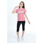 Toontoy Kız Çocuk Ordınary Yazı Baskılı Kaprili Takım Gül Kurusu 12-13 YAŞ