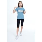 Toontoy Kız Çocuk Ordınary Yazı Baskılı Kaprili Takım Mavi 12-13 YAŞ