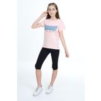 Toontoy Kız Çocuk Ordınary Yazı Baskılı Kaprili Takım Pudra 10-11 YAŞ