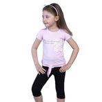 Toontoy Kız Çocuk Papatya Desenli Baskılı Taytlı Takım Açık Pembe 4 YAŞ