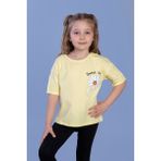 Toontoy Kız Çocuk Papatya Desenli Sweet Girls Baskılı Tişört - 5 Yaş - Sarı