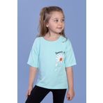 Toontoy Kız Çocuk Papatya Desenli Sweet Girls Baskılı Tişört Mint Yeşili 5 YAŞ