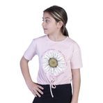 Toontoy Kız Çocuk Papatya Desenli Tişört Pudra 10 YAŞ