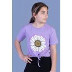 Toontoy Kız Çocuk Papatya Desenli Tişört