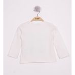 Toontoy Kız Çocuk Papatya Vazo Baskılı T-Shirt Ekru 2 YAŞ