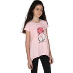 Toontoy Kız Çocuk Parfüm Nakışlı T-Shirt - 8 Yaş - Pembe