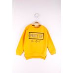 Toontoy Kız Çocuk Party Up Baskılı Sweatshirt Hardal 3 YAŞ