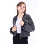 TOONTOY Kız Çocuk Peluş Hırka 6-7 Yaş, 6-7 Yaş, 22624, Füme, Kız Çocuklar