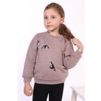 Toontoy Kız Çocuk Penguen Baskılı Sweatshirt