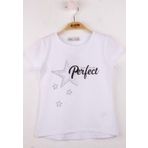 Toontoy Kız Çocuk Perfect Yıldız Baskılı Tişört Beyaz 8 YAŞ