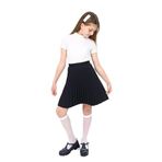 TOONTOY Kız Çocuk Pileli Etek 12-13 Yaş, 12-13 Yaş, 24190, Siyah, Kız çocuk