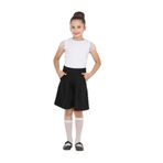TOONTOY Kız Çocuk Pileli Okul Şort 8 Yaş, 8 Yaş, 24793, Siyah, Kız çocuk