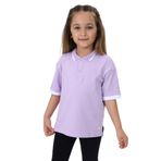 Toontoy Kız Çocuk Polo Yaka Baskılı Tişört Lila 4 YAŞ
