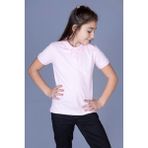 Toontoy Kız Çocuk Polo Yaka Tişört - 6 - 7 Yaş - Pudra
