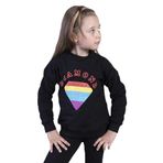 Toontoy Kız Çocuk Popıt Baskılı İçi Pamuklu Sweatshirt Siyah 5 YAŞ