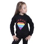 Toontoy Kız Çocuk Popıt Baskılı İçi Pamuklu Sweatshirt Siyah 8 YAŞ