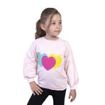 Toontoy Kız Çocuk Popıt Desenli Sweatshirt Pudra 3 YAŞ
