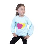 Toontoy Kız Çocuk Popıt Desenli Sweatshirt Su Yeşili 3 YAŞ