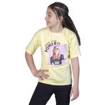 Toontoy Kız Çocuk Power Baskılı Tişört Sarı 8 YAŞ