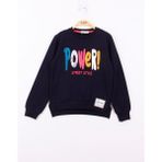 Toontoy Kız Çocuk Power Renkli Baskılı Sweatshirt Lacivert 12 YAŞ