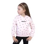 Toontoy Kız Çocuk Puantiye Desenli Sweatshirt Pudra 1 YAŞ