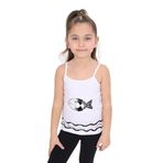 Toontoy Kız Çocuk Pul İşlemeli Balık Nakış Askılı Atlet Beyaz 2 YAŞ