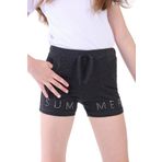 Toontoy Kız Çocuk Pul Işlemeli Cepli Şort - 6 Yaş - Antrasit Melanj