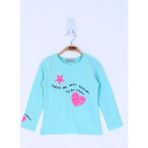 Toontoy Kız Çocuk Pul Işlemeli Sweatshirt - 3 Yaş - Mint