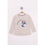 Toontoy Kız Çocuk Pullu Güllü Nakışlı T-Shirt Kahve Melanj 6 YAŞ