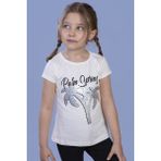 Toontoy Kız Çocuk Pullu Palmiye Nakışlı T-Shirt - 6 Yaş - Ekru