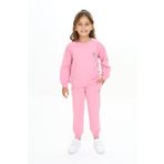 Toontoy Kız Çocuk Reglan Kol Kanguru Cepli Nakışlı Eşofman Takım Gül Kurusu 3 YAŞ