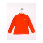 TOONTOY Kız Çocuk Regular Fit Dik Yaka Nakış Baskılı Sweatshirt, 2 YAŞ, 12028-, Kiremit, kız-çocuk