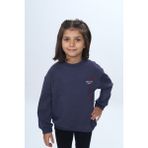 Toontoy Kız Çocuk Relax Fit Bisiklet Yaka Düşük Omuz Baskılı Sweatshirt - Füme - 4 Yaş