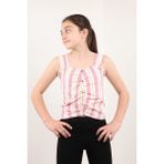 Toontoy Kız Çocuk Renkli Çizgili Atlet Fuşya 8-9 YAŞ