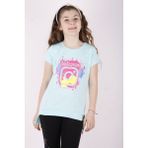 Toontoy Kız Çocuk Renkli Instagram Baskılı T-Shirt - 12 Yaş - Mint