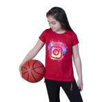 Toontoy Kız Çocuk Renkli Instagram Baskılı Tişört Kırmızı 10 YAŞ