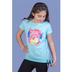 Toontoy Kız Çocuk Renkli Instagram Baskılı Tişört Mint Yeşili 8 YAŞ