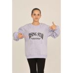 Toontoy Kız Çocuk Rısıng Star Baskılı Sweatshirt - Mavi - 10 - 11 Yaş