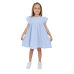 TOONTOY Kız Çocuk Roba Desenli Elbise, 5 Yaş, 24377, Mavi, Kız Çocuklar