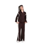 TOONTOY Kız Çocuk Şerit Detaylı Eşofman Takım, Acı Kahve, 10-11 Yaş, 10-11 Yaş, 24818, Acı Kahve, kız-çocuk
