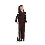 TOONTOY Kız Çocuk Şerit Detaylı Eşofman Takım, Acı Kahve, 8-9 Yaş, 8-9 Yaş, 24818, Acı Kahve, kız-çocuk