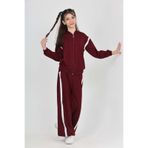 Toontoy Kız Çocuk Şerit Detaylı Eşofman Takım Bordo