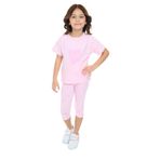 Toontoy Kız Çocuk Shıne On Baskılı Kaprili Takım Pembe 3 YAŞ