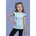 Toontoy Kız Çocuk Sim Baskılı Yarım Kollu T-Shirt - 1 Yaş - Yeşil