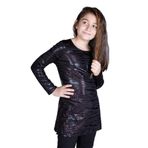 TOONTOY Kız Çocuk Simli Tişört 14 Yaş, 14 Yaş, 11580-, Bordo, Kız Çocuklar