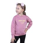Toontoy Kız Çocuk Sırtı Baskılı Sweatshirt Gül Kurusu 5 YAŞ