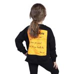 Toontoy Kız Çocuk Sırtı Baskılı Sweatshirt Siyah 8 YAŞ