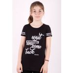 Toontoy Kız Çocuk Slogan Baskılı Tişört