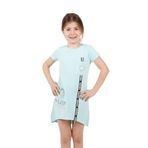 Toontoy Kız Çocuk So Chıc Baskılı Elbise Mint Yeşili 5 YAŞ