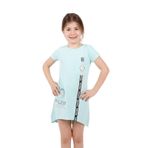 Toontoy Kız Çocuk So Chıc Baskılı Elbise Mint Yeşili 7 YAŞ